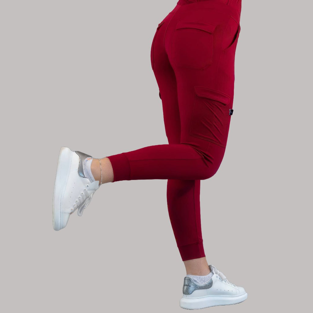 Pantalón Jogger Médico 901 Guinda Super Stretch para Mujer