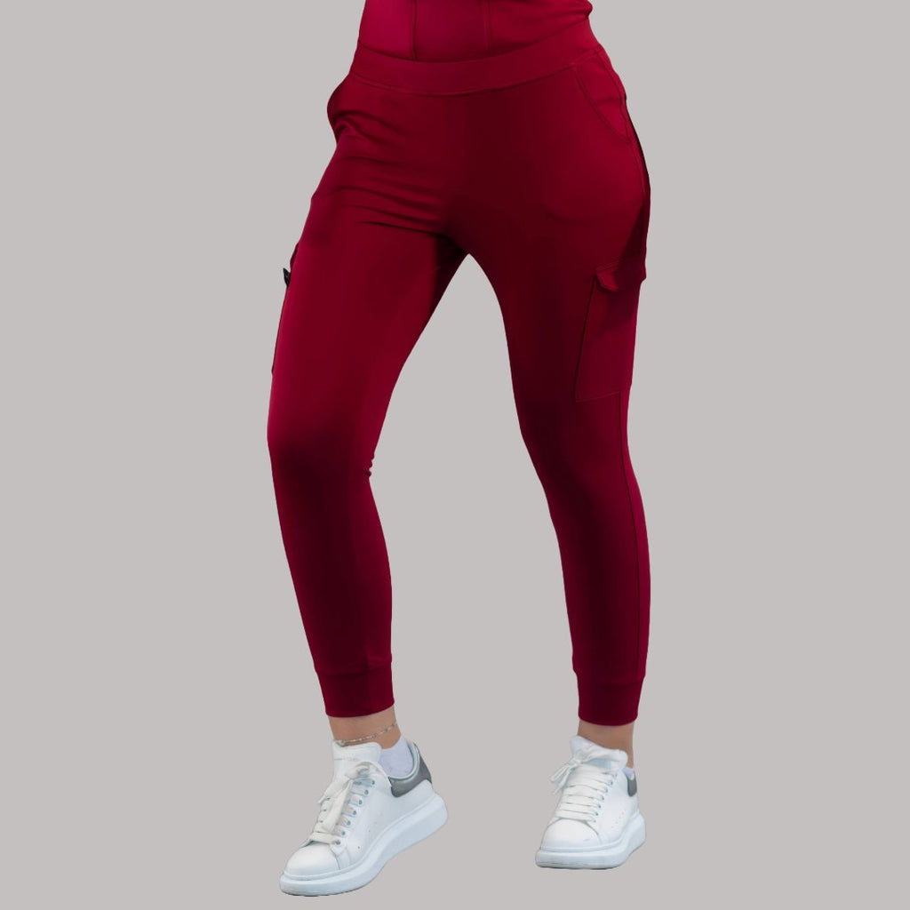 Pantalón Jogger Médico 901 Guinda Super Stretch para Mujer