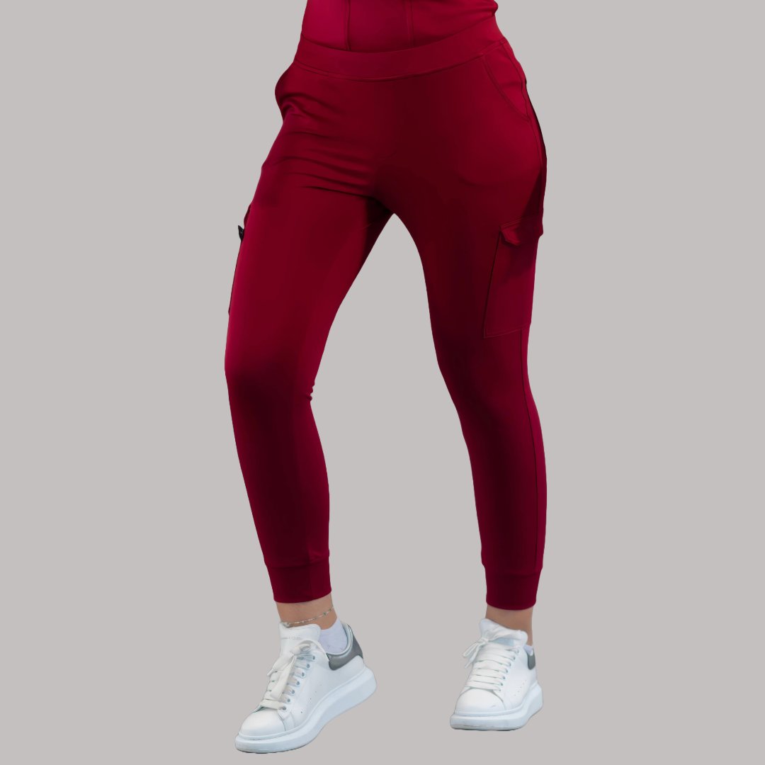Pantalón Jogger Médico 901 Guinda Super Stretch para Mujer