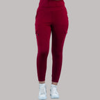 Pantalón Jogger Médico 901 Guinda Super Stretch para Mujer