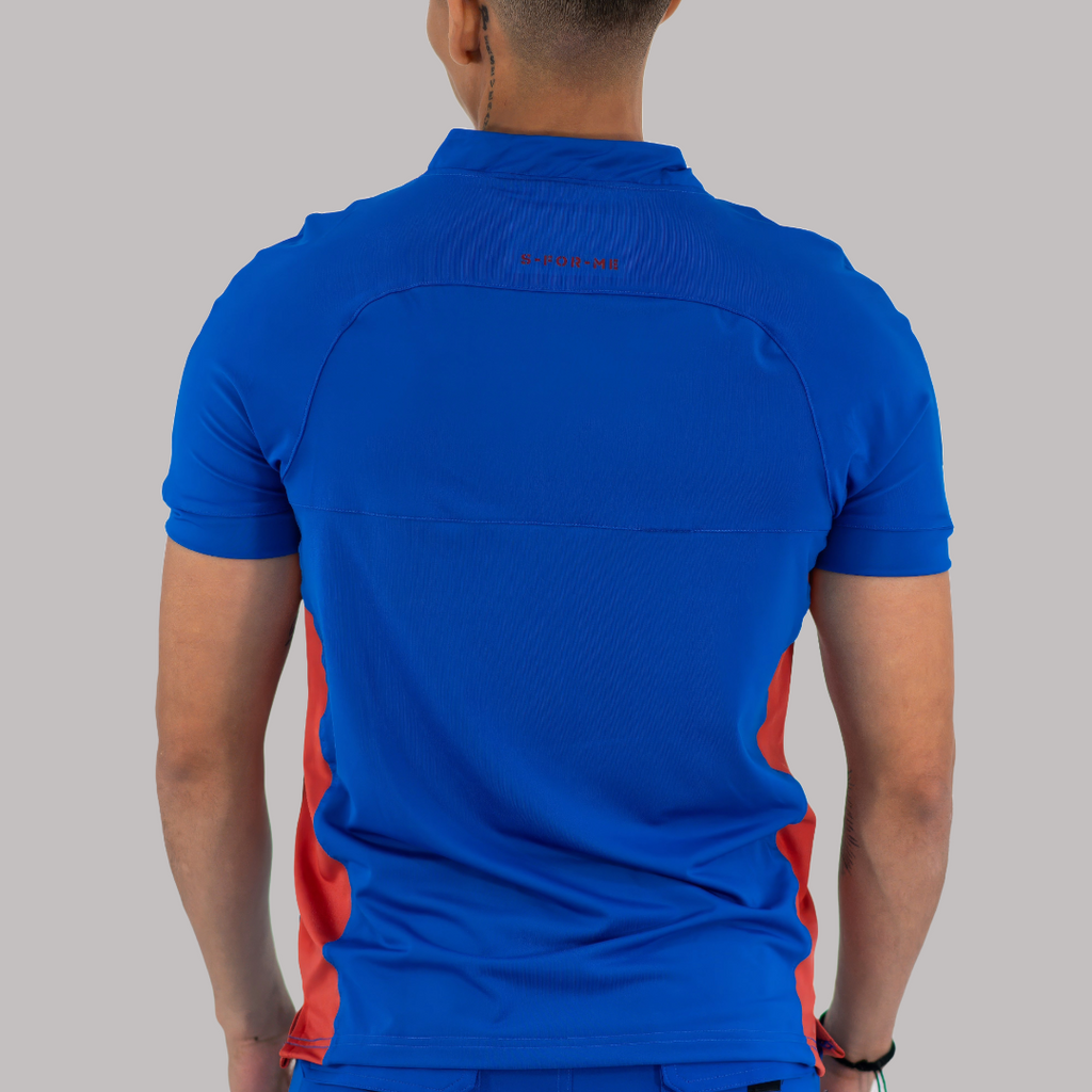 Conjunto Quirúrgico Hombre · Modelo 905 Super Stretch · Azul Rey / Chedron