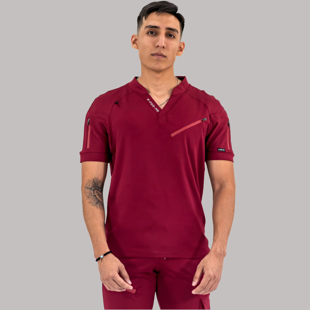 Filipina Quirúrgica Super Stretch Vino Hombre, Scrubs 905 – Sandel