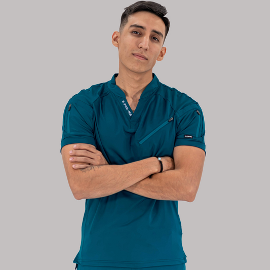 Filipina Quirúrgica Super Stretch Azul Caribe Hombre, Scrubs 905