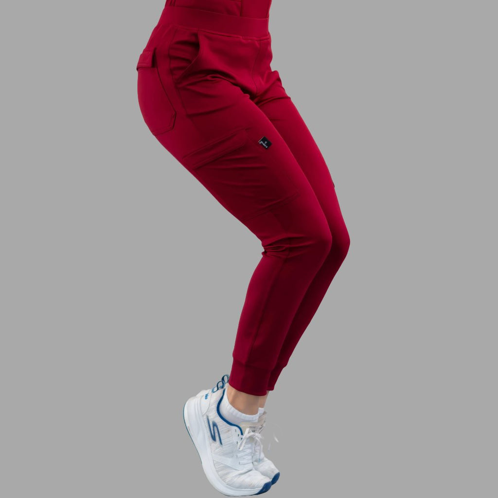 Pantalón Jogger Médico 901 Guinda Super Stretch para Mujer