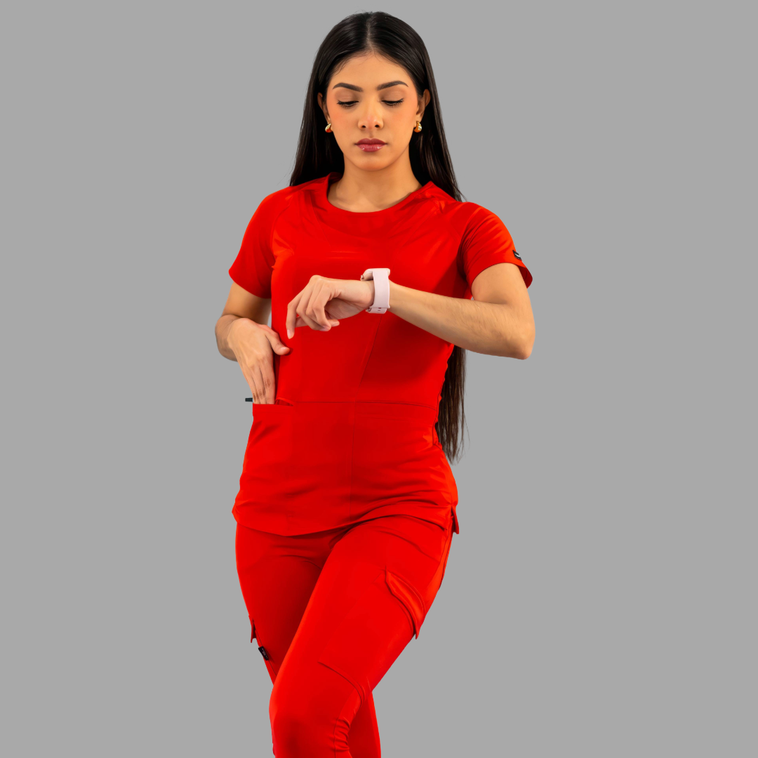 Conjunto Quirúrgico Mujer – Estilo 901 Rojo | Super Stretch