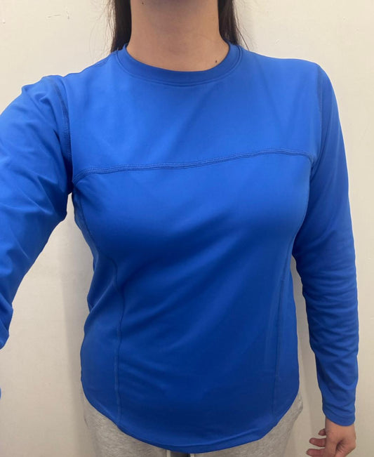 Filipina única Azul Rey Mujer Super Stretch Manga Larga