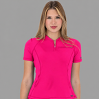 Filipina quirúrgica mujer 920 rosa fucsia — detalle bolsillo pecho welt con zipper