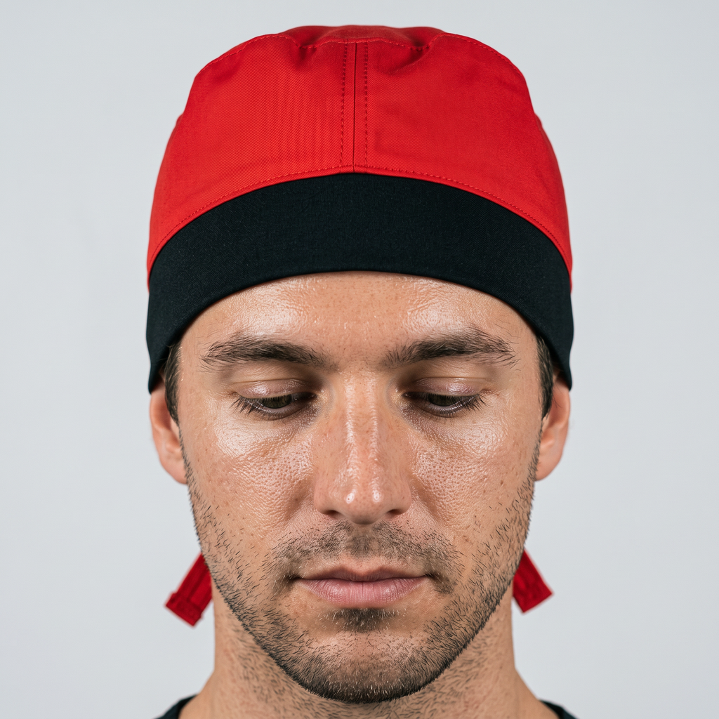 Gorro Quirúrgico Rojo Stretch Unisex Antifluido | Unitalla