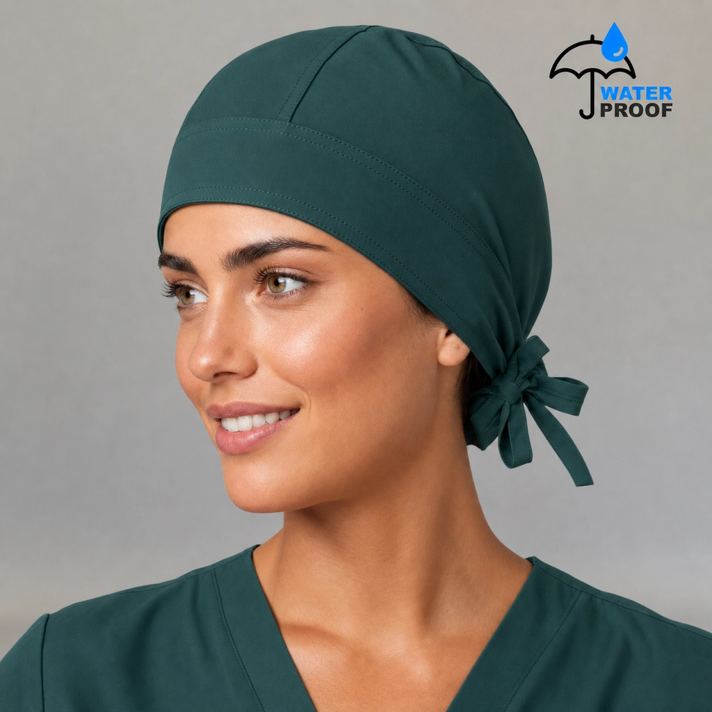 Gorro Quirúrgico Verde Botella Unisex Fourways
