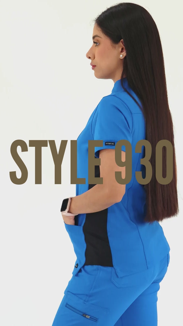 Filipina Médica para Mujer Modelo 930 Azul Rey/Negro Superstretch