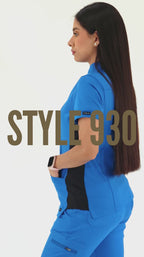 Filipina Médica para Mujer Modelo 930 Azul Rey/Negro Superstretch
