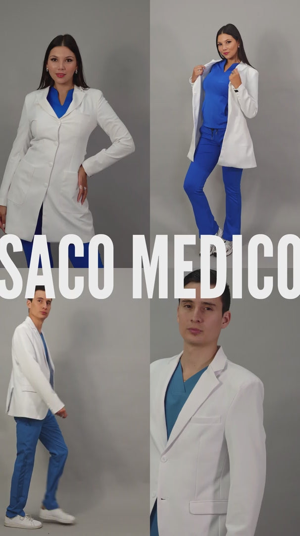 Saco Médico Alviero Hombre Antifluido con Forro