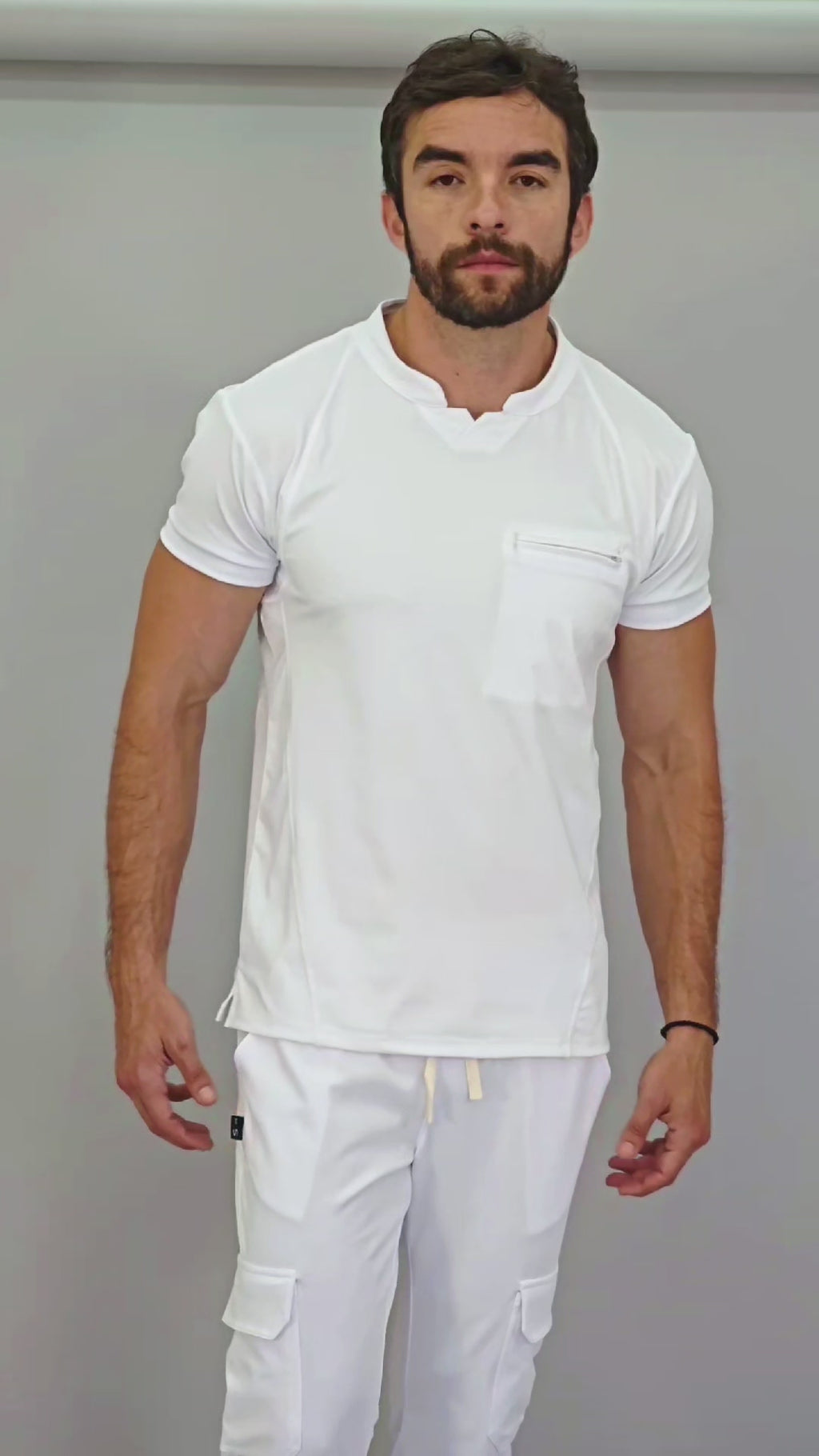 Jogger Quirúrgico Hombre Blanco Super Stretch, Scrubs Est. 910