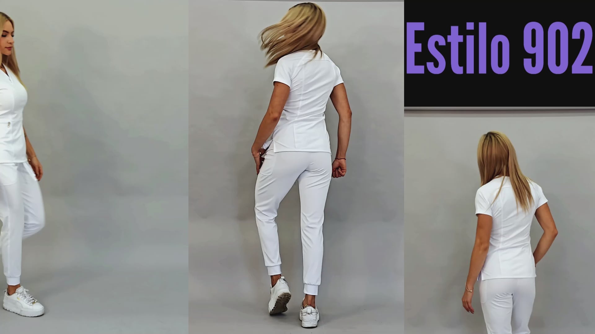 Conjunto Quirúrgico Blanco para Dama – Estilo 902 Super Stretch