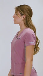 Filipina Quirúrgica Palo de Rosa/Gris 300 Mujer Antifluido, Scrubs 300