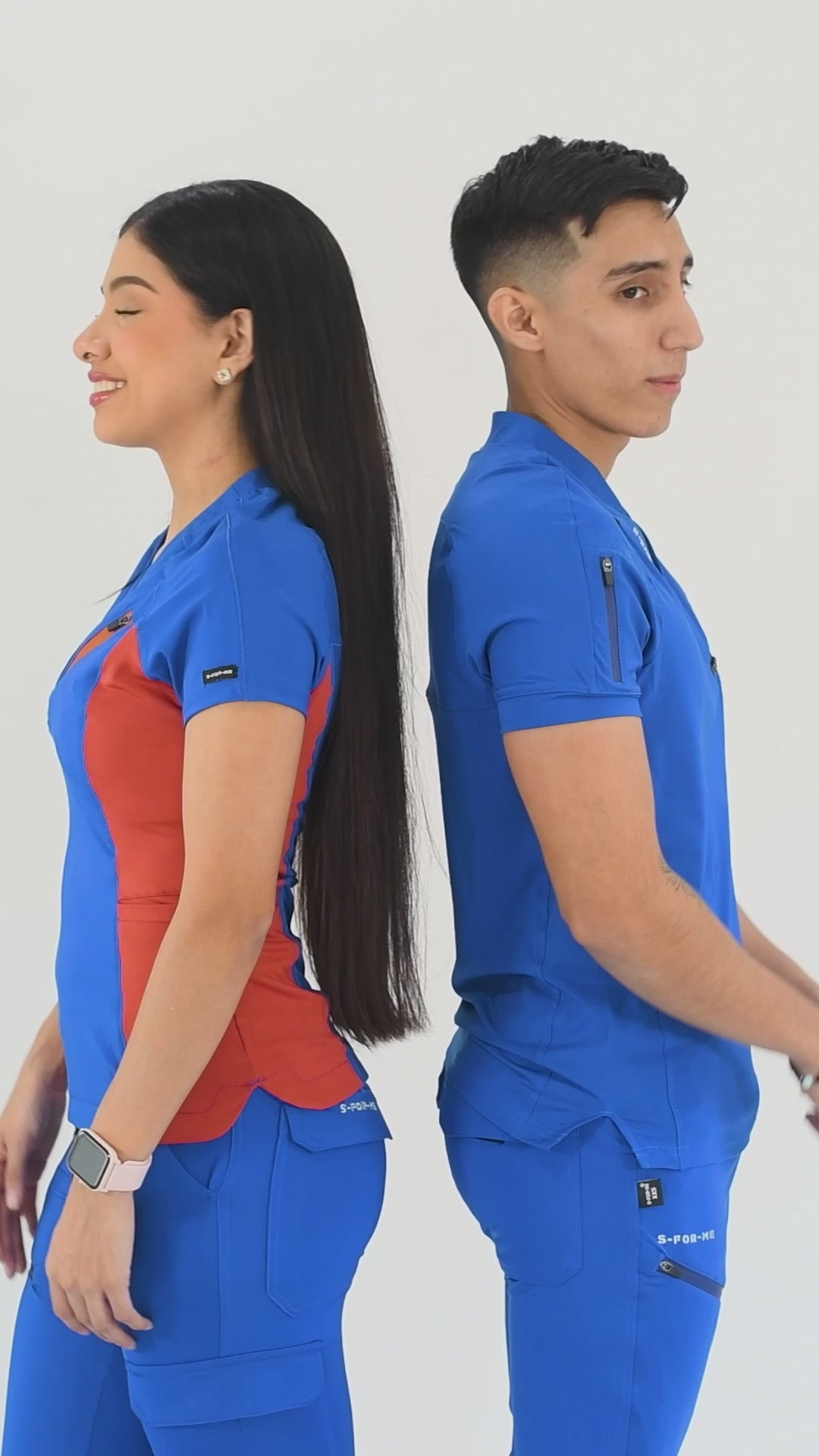 Conjunto Quirúrgico Hombre · Modelo 905 Super Stretch · Azul Rey / Chedron