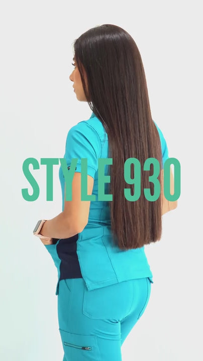 Filipina Médica para Mujer Modelo 930 Teal/Marino Superstretch