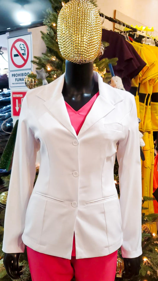 Saco Medico Stretch Alviero Antifluido Dama con Forro
