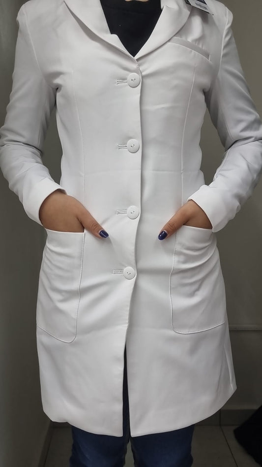 Saco Medico Stretch Alviero Antifluido Dama con Forro