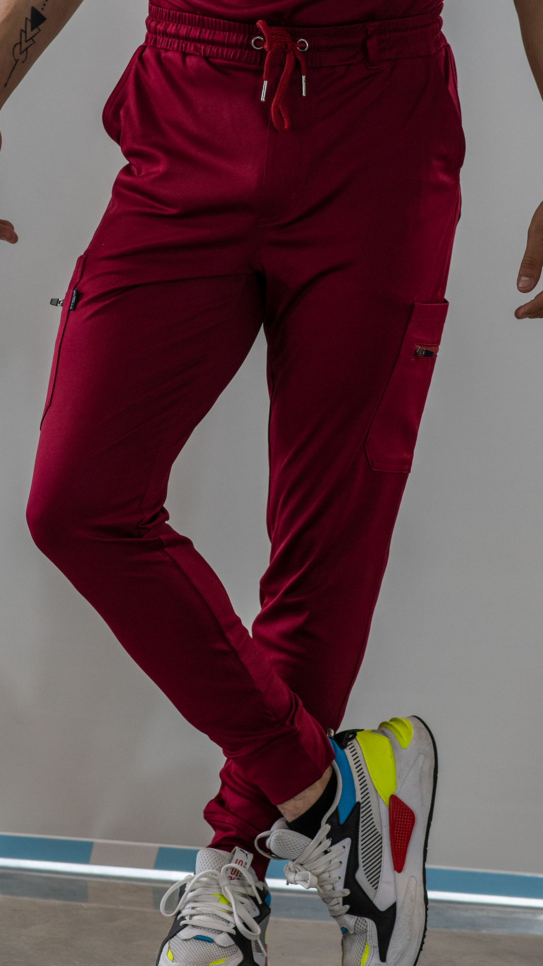 Men’s Scrub Jogger 901 Super Burgundy Stretch