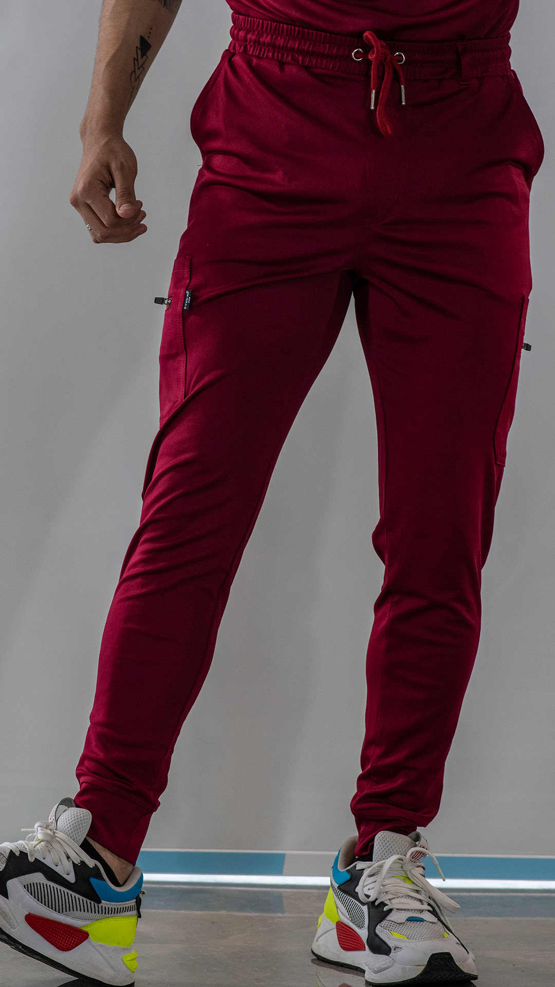 Men’s Scrub Jogger 901 Super Burgundy Stretch