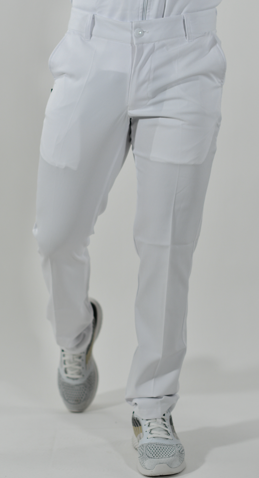 Pantalon Pretina Alviero Stretch Caballero Blanco Antifluido